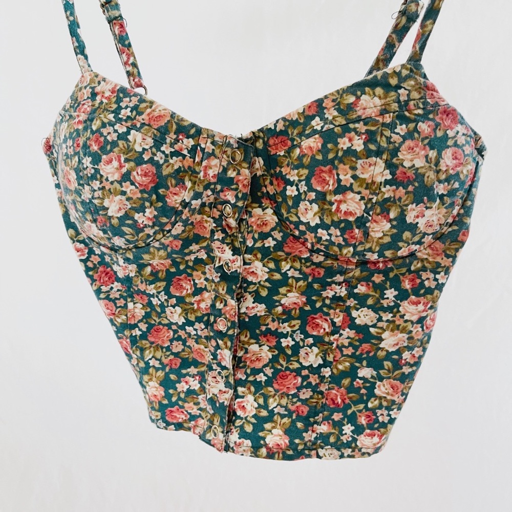 Floral corset top